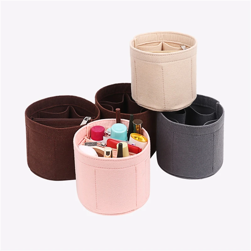 Make up Bag for Women Simple Ladies Bucket Felt Convenient Portable Leisure High-capacity Handbag Storage Cosmetic Bag