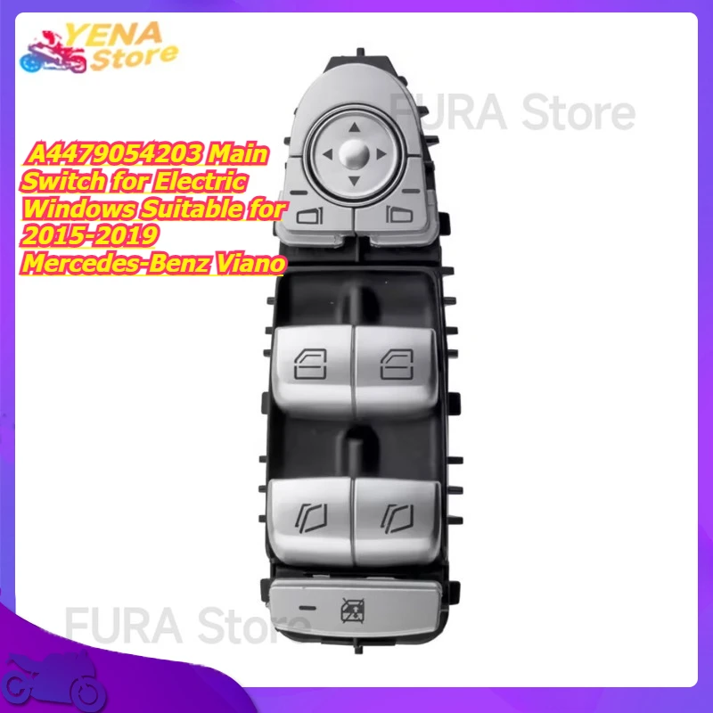 

Motorcycle Window Lift Switch A4479054203 Main Switch for Electric Windows Suitable for 2015-2019 Mercedes-Benz Viano