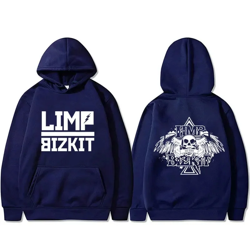 Rock band Limp Bizkit skull hoodie men and women fashion retro metal sweatshirt men's vintage casual fleece pullover hoodie