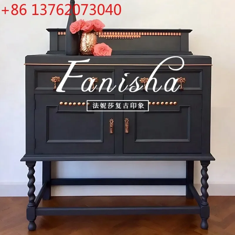 

Ультратонкий декоративный шкаф в американском стиле ретро для прихожей, устанавливаемый у стены, для гостиной.