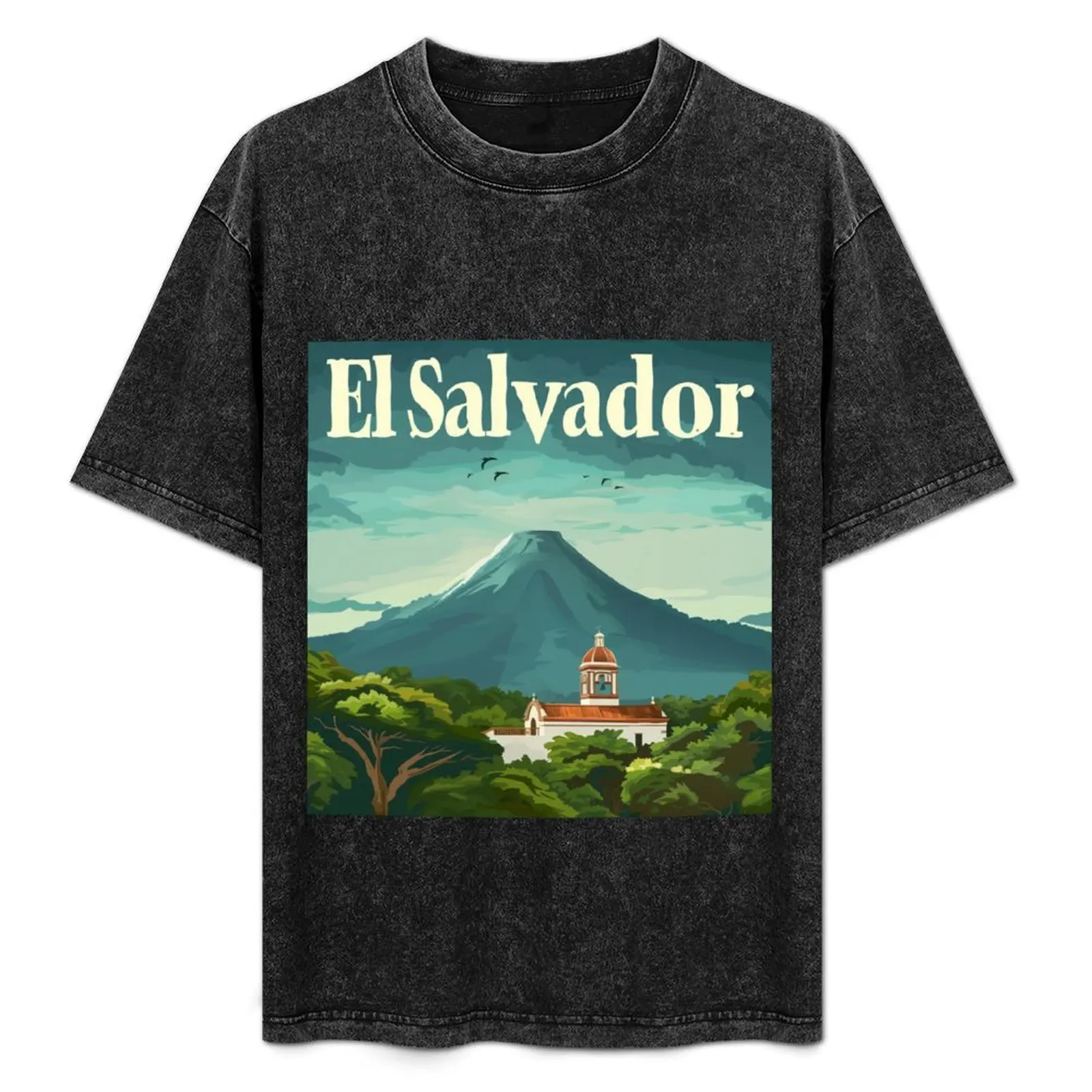 El Salvador minimalistic artwork T-Shirt Funny t-shirt boys whites vintage t shirts cheap stuff mens t shirts