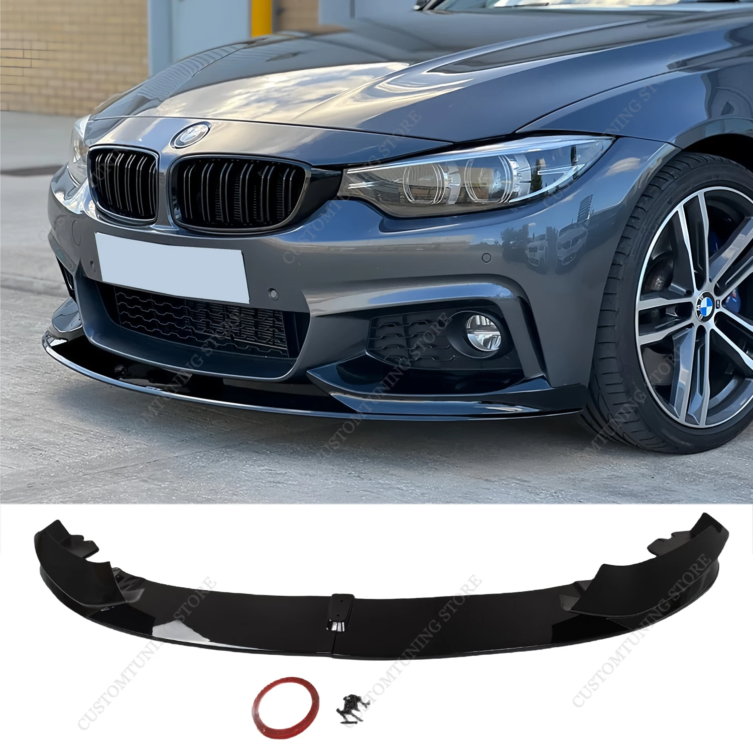 For Bmw F32 F33 F36 MP Style Front Bumper Lip Spoiler Splitter Diffuser 420i 425d 428i 435i 430i M440i M Sport 2014-2020 Tuning