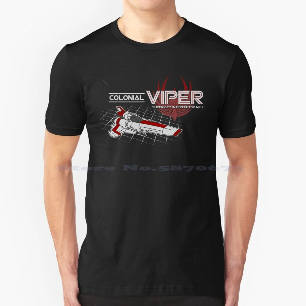 Colonial Viper T Shirt 100% Cotton Tee Battlestar Galactica Colonial Viper Viper Pilot Viper 2 Thirteen Colonies Bsg Adama Frak