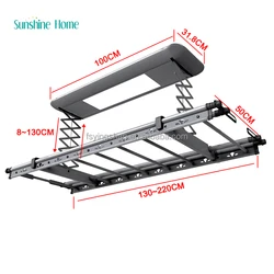 OEM electric thermal dryer hanger air dry motorized clothes rack for clothes