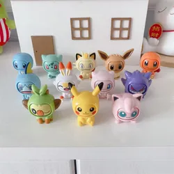 Anime Pokemon Action Figures Pikachu Gengar Squirtle Eevee Face Changing Doll Collection Ornaments Model Toy Children Gifts