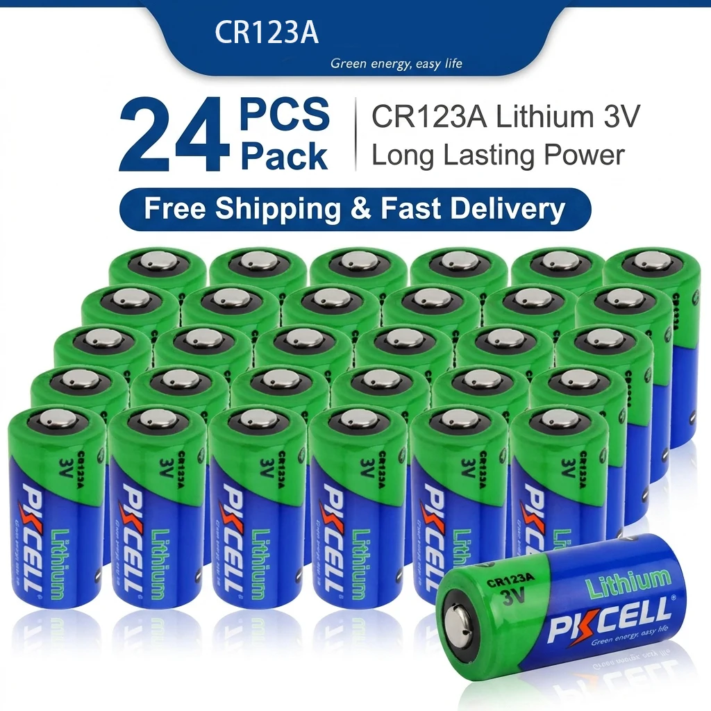 

CR123A 3V Lithium Battery 1-32Pcs 2/3A CR123 DL123A CR17345 KL123A VL123A 5018LC High Capacity Camera Battery