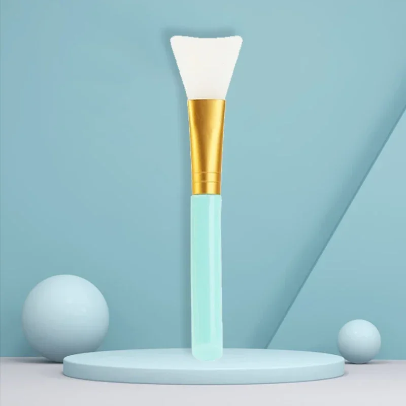 Cepillo de máscara de silicona de belleza, cepillo de silicona de cabeza suave, palo de ajuste, herramienta de barro para máscara casera, cepillos de maquillaje