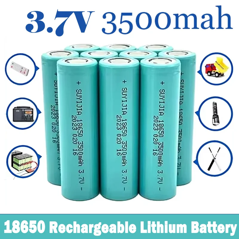 100% nuovo 18650 3.7V 3500mAh batteria ricaricabile agli ioni di litio 15A scarica per torcia leggera faro attrezzature mediche