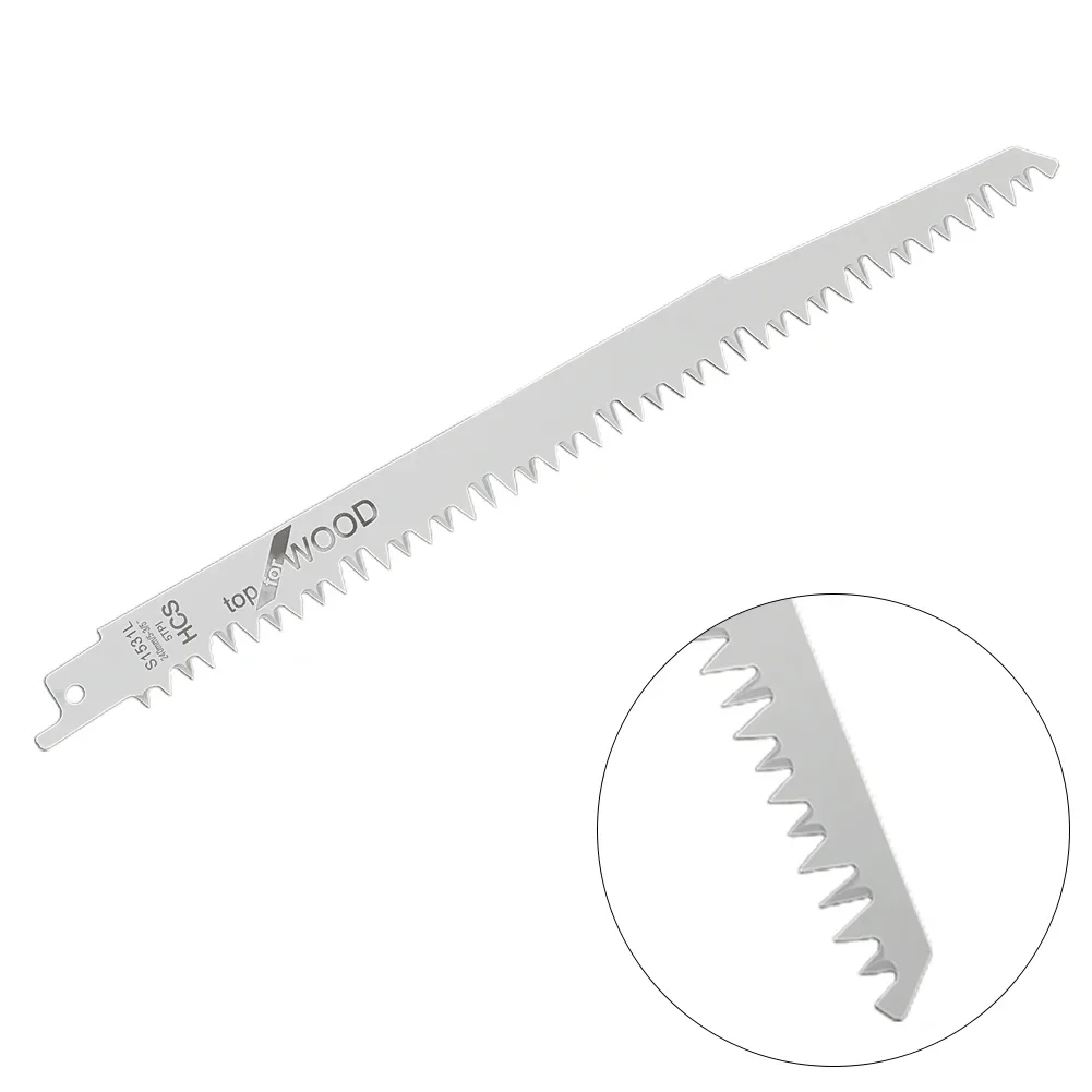 Hoja de sierra recíproca de 9,6 pulgadas, bi-metal para carpintería, poda de ramas, accesorios de herramientas eléctricas de corte de madera contrachapada, 1/5 Uds.