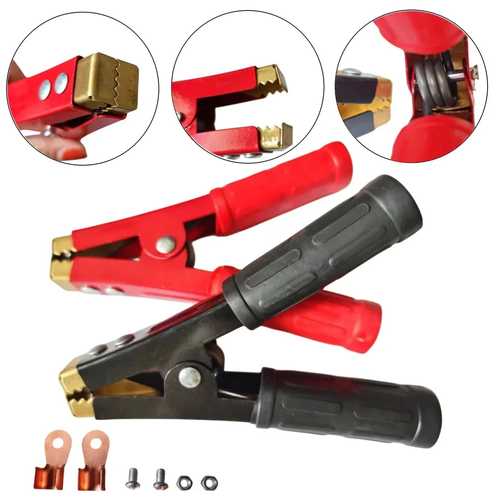 2pcs Heavy Duty Copper Alligator Clips for Battery Testing