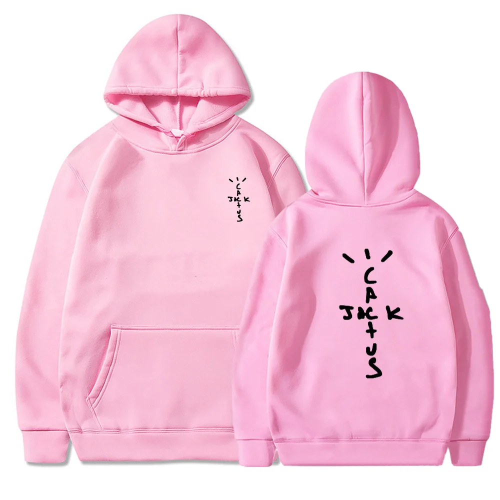 Der doppelseitige Hoodie mit Logo-Print von Cactus Jack verfügt über ein Unisex-Design mit Fleece, das einen übergroßen Hip-Hop-Stil für beide zeigt