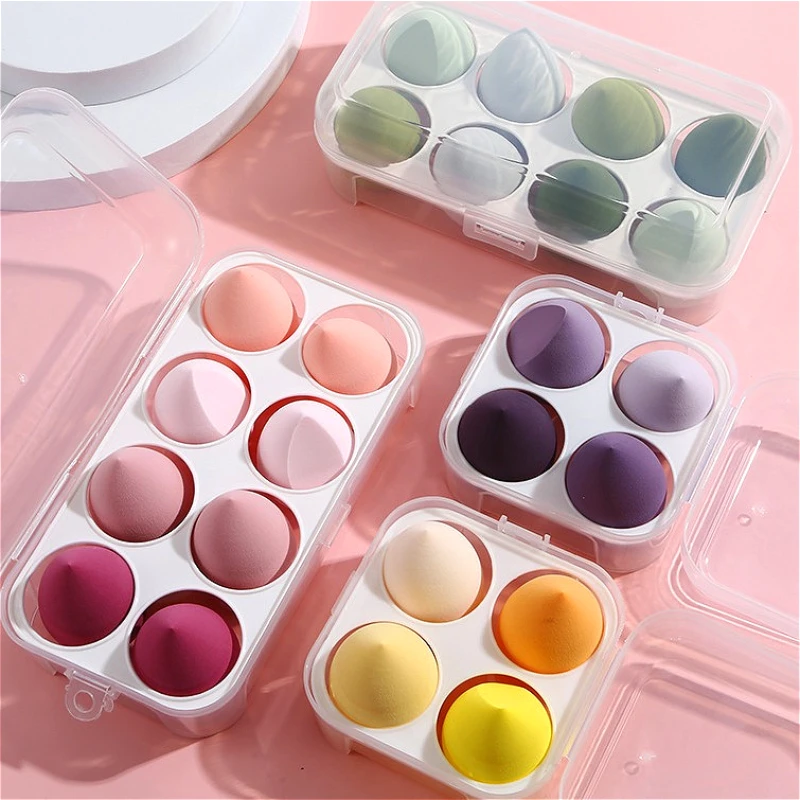 

4/8pcs Makeup Sponge Blender Beauty Egg Soft Cosmetic Puff Foundation Sponges Powder Puff Women Make Up Accessories Beauty Tools