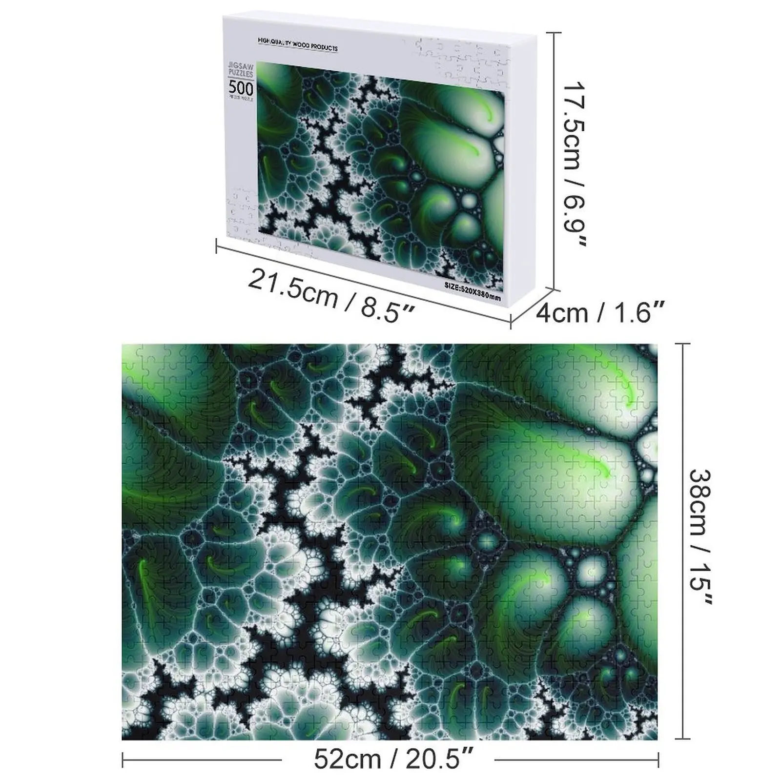 Regalo personalizzato del puzzle fractal Featherscape personalizzato per il puzzle personalizzato dei bambini