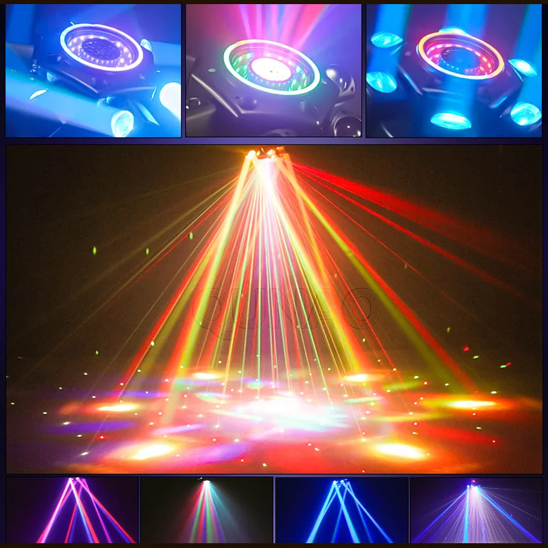 جديد! LED مصابيح حفلات غنائية حلم الصوت RGBW Dmx الرقص الحدث جهاز داخلي المنزل حفلة Dj ضوء إحترافي نادي بار جهاز عرض ليزر