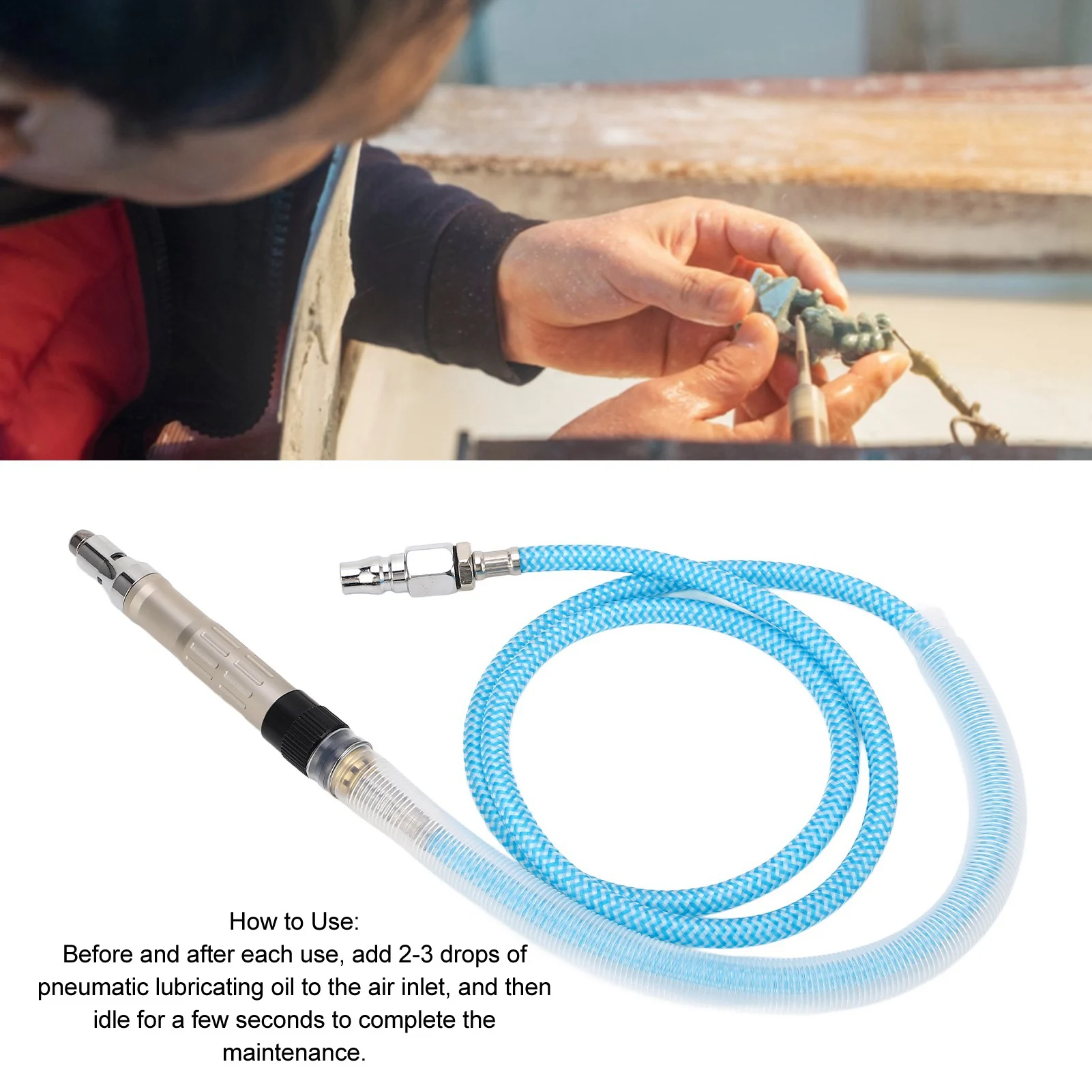 Pencil Die Grinder Pneumatic  Die Grinder 70000RPM Tool for Plastic Stone Wood Pneumatic Pencil Die Grinder Kit - view 6