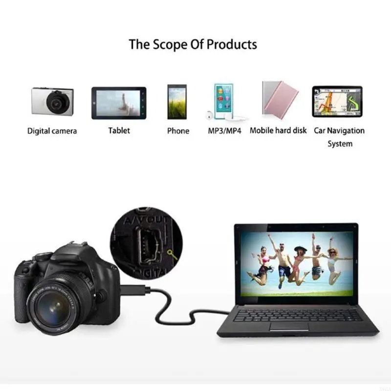 X6HA Mini Cable USB Tipo A Masculino a Mini USB 5 Pin Cable carga cable para mp3