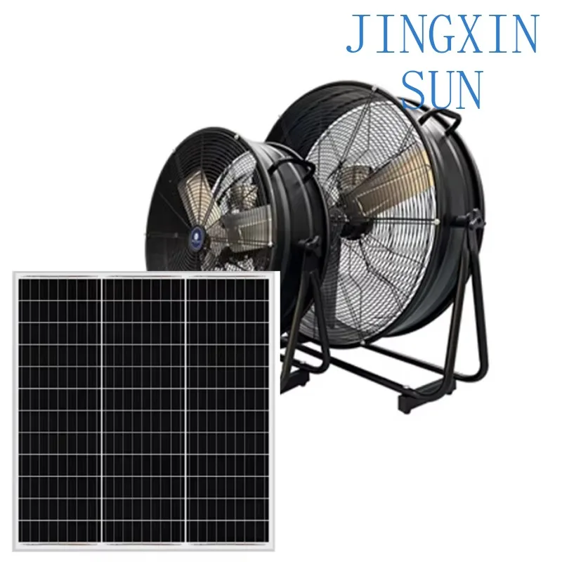24 Portable Solar Heavy Duty Garage Cold Air Workshop Warehouse Industrial Ventilation Blower Blower Fan