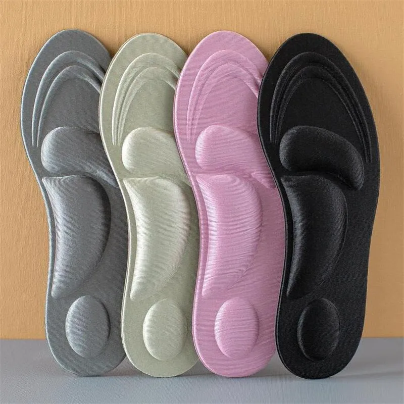 4D Memory Foam Insoles for Feet Man Women Sneakers Breathable Deodorant Running Cushion Shoe Arch Support Pad Sole