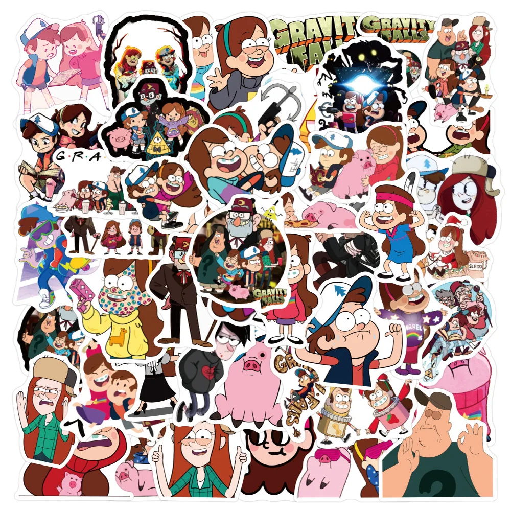 10/30/50pcs Disney Cartoon Gravity Falls Stickers for Kids Graffiti Laptop Motorcycle Skateboard Waterproof Anime Sticker Toys