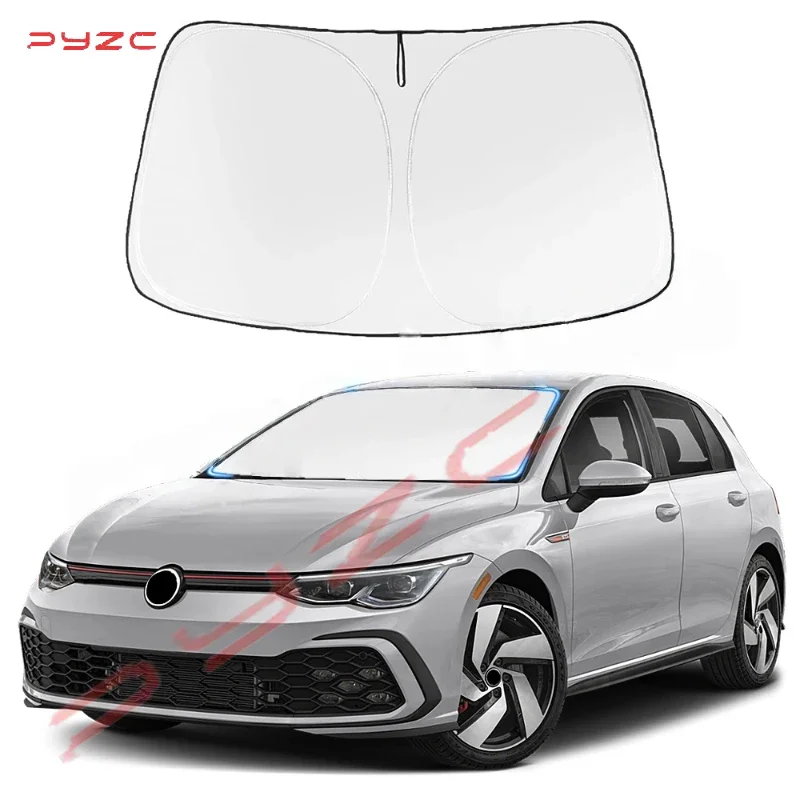 

Car Windshield Sun Shade Covers Visors Auto Front Window Sunscreen Parasol Coche For 2015-2021 VW Golf Sunshade Accessories