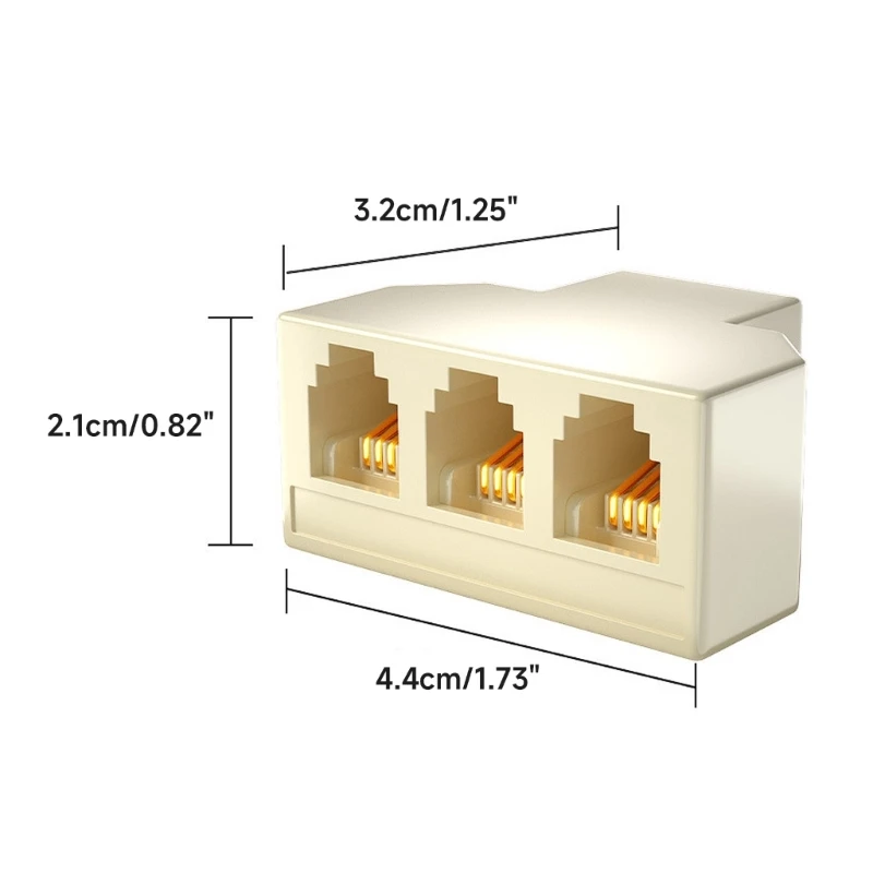 3-Wege-Telefonleitungs-Splitter-Adapter, Telefon-Splitter für effiziente Kommunikation