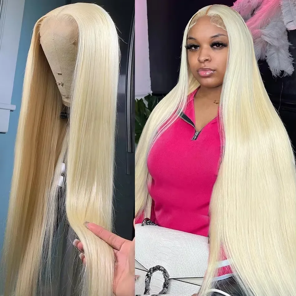 

613 Медовый блондин Парик Человеческие волосы 42 46 дюймов 13x6 Hd Bone Прямой парик фронтальной части шнурка 200 Плотность 13x4 Парики фронта шнурка для женщин