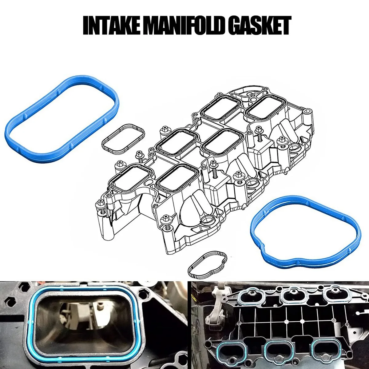 Intake Manifold Gasket Set Plenum Gasket for Chrysler Dodge Jeep Ram 3.6L 2011-2019 5184331AC 5184562AC