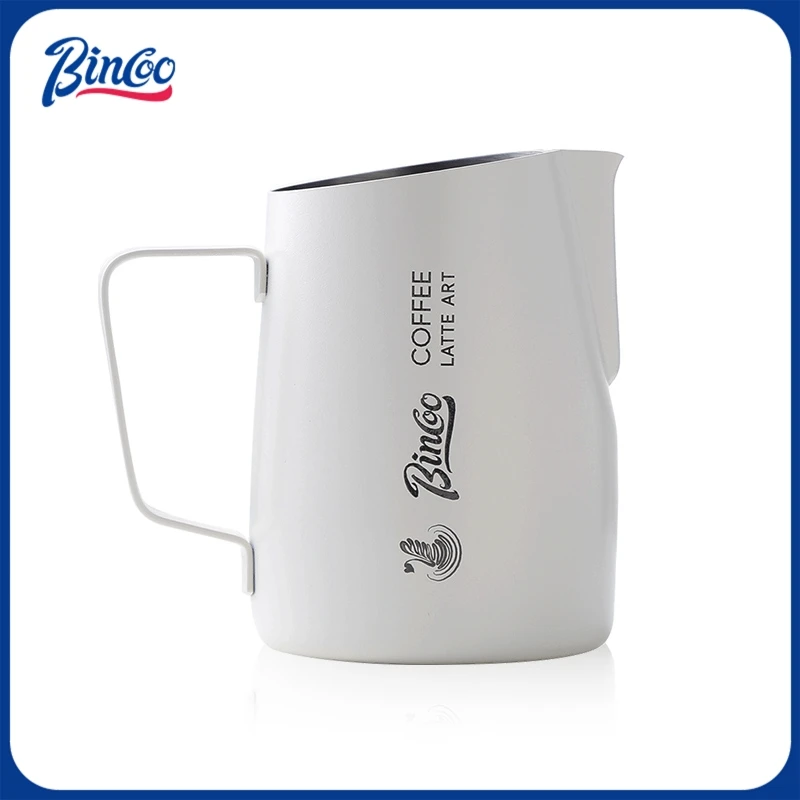 

Кувшин для вспенивания молока Bincoo с наклонным носиком для латте-арта, идеально подходит для точного налива молока и создания идеальной текстуры пены