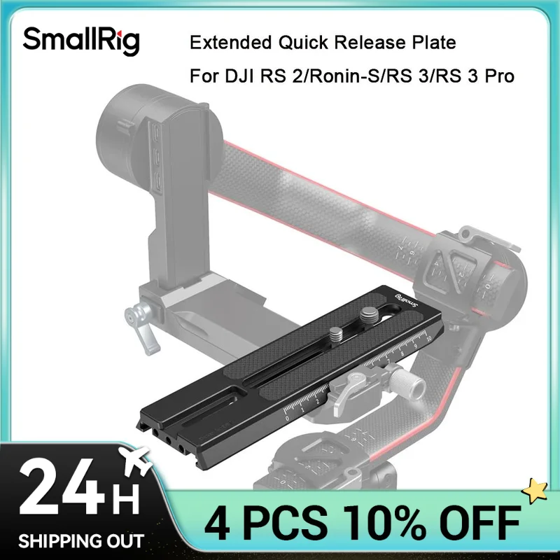 

SmallRig Extended Quick Release Plate for DJI RS 2 /RS 3/RS 3 Pro& Ronin-S Clamp Quick Instal System 3031B