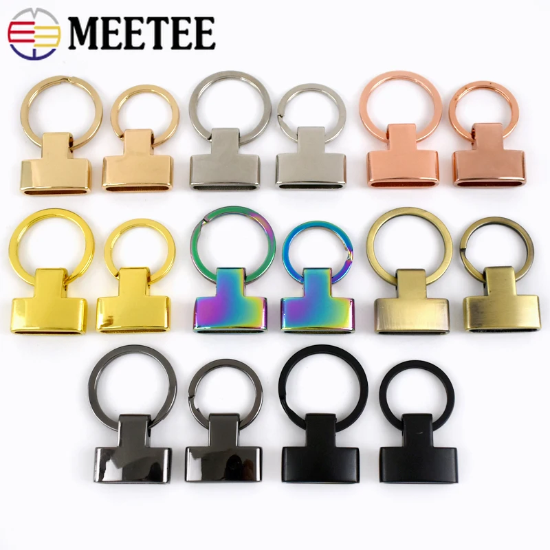 

5/10/20Pcs Meetee 20/25mm O Ring Metal Buckles Keychain Pierced Pendant Stopper Hook Car Keyring Screw Clip Clasp Hardware