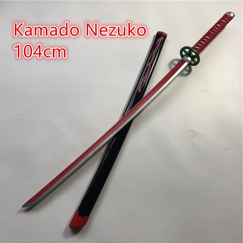 104cm  Sword Weapon  Kamado Nezuko Cosplay Sword 1:1 Anime Ninja Knife wood toy