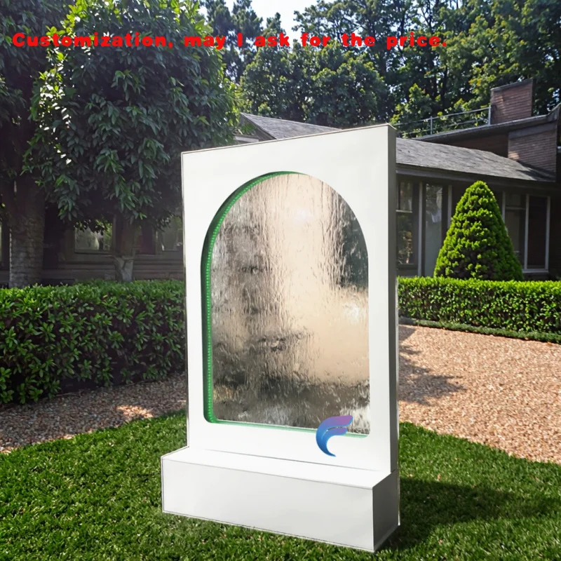 

Изготовленный на заказ современный водопад из нержавеющей стали по индивидуальному заказу с закаленным стеклом для внутреннего/наружного свадебного украшения и использования для вечеринок