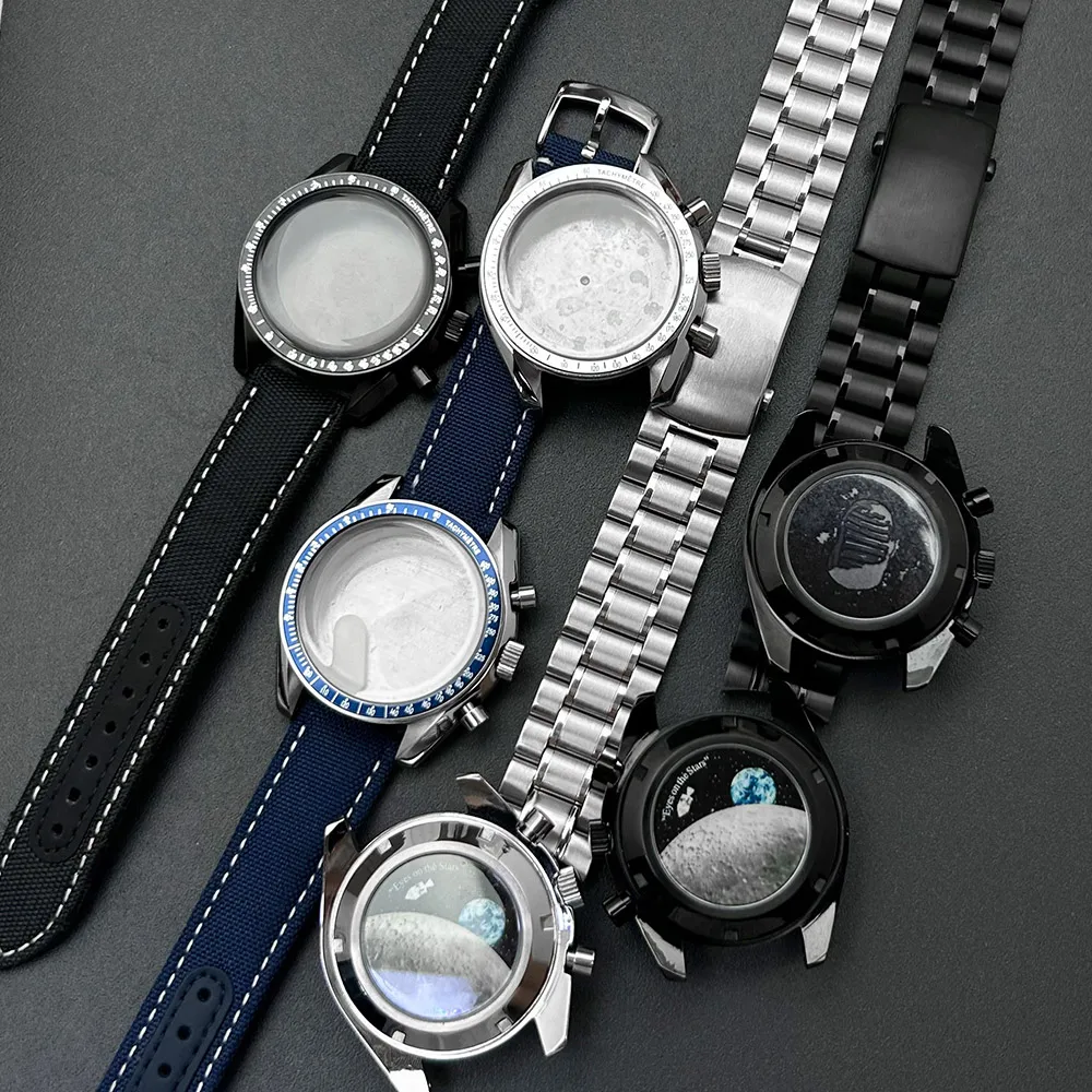 39.7mm Watches Metal Case Watch Accessories FIT VK63 Movement Case Watch Parts Fits 20mm Strap Watch Box Parts Accessories