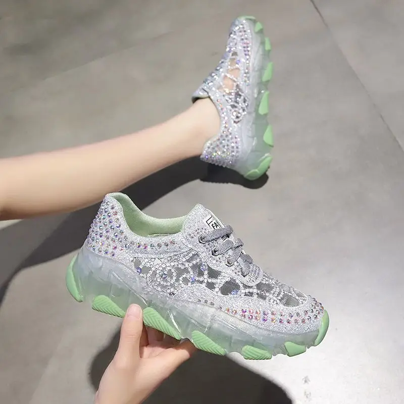 Zapatos De Mujer Tenis 2020 Summer New Arrival Women Tennis Shoes for Outdoor Fitness Sequins Sneakers Ladies Gym Footwear Shoes