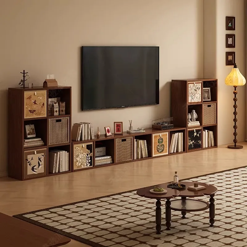xx-Wood Adjustable Tv Stand Aesthetic Simple Floor Modern Tv Stand Drawers Movable Mobili Per La Casa Saldi House Accessories*