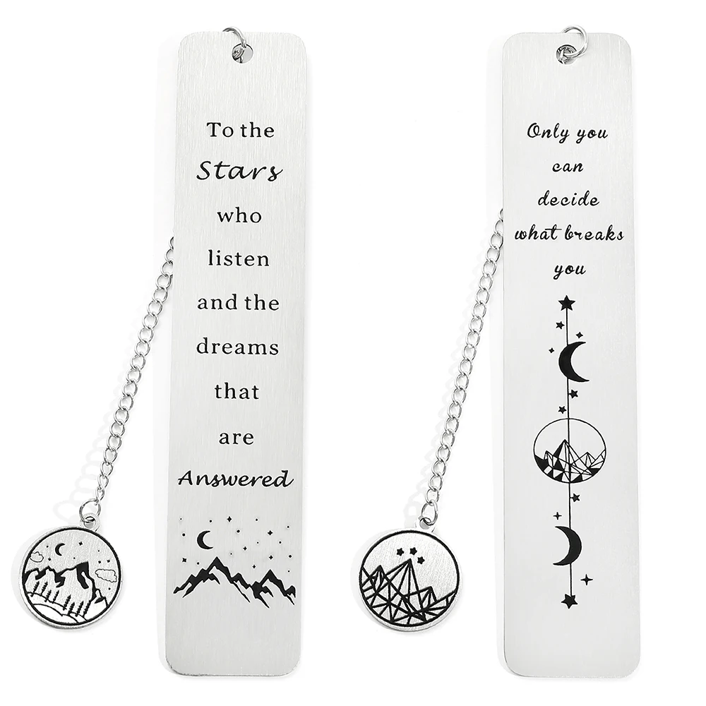 Acotar Mountain Moon Bookmark, Only You Can Decide What Weaks You, Women's Inspirational Bookmark, Page Tag Reading Supplies