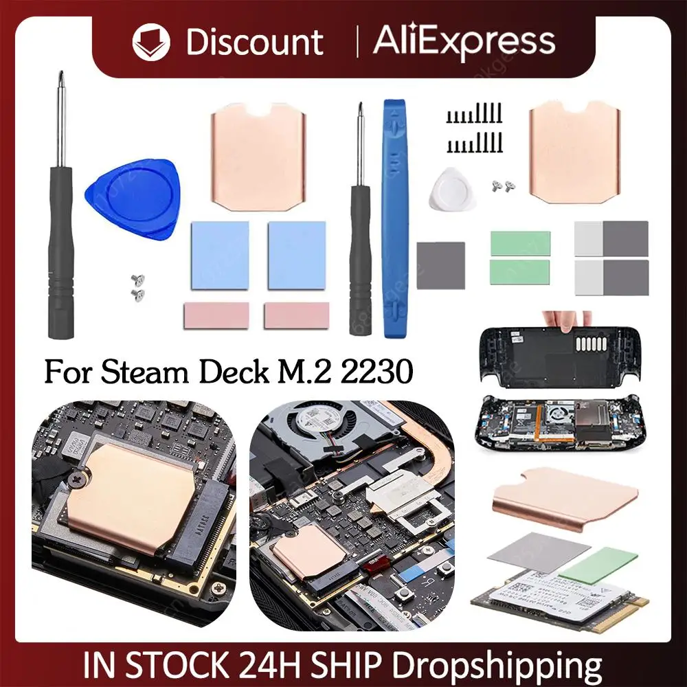 Tn30 für dampf deck kupfer kühlkörper kühlung thermo kissen für dampf deck konsole m.2 2230 ssd