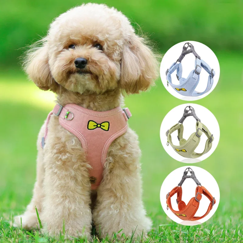 

Adjustable Small Dog Harness, Reflective Dogs Straps, Puppy Harnesses, Hands Free, Pet Leash Accessories, Automatic Strap