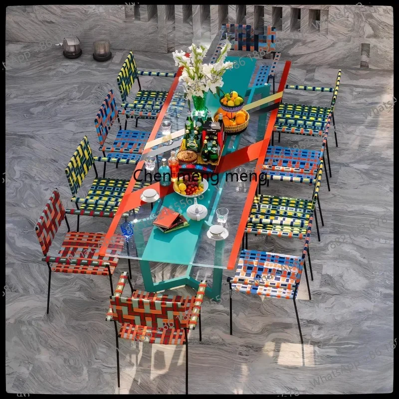 

DD Interior glass, rectangular table, handmade fashion negotiation table