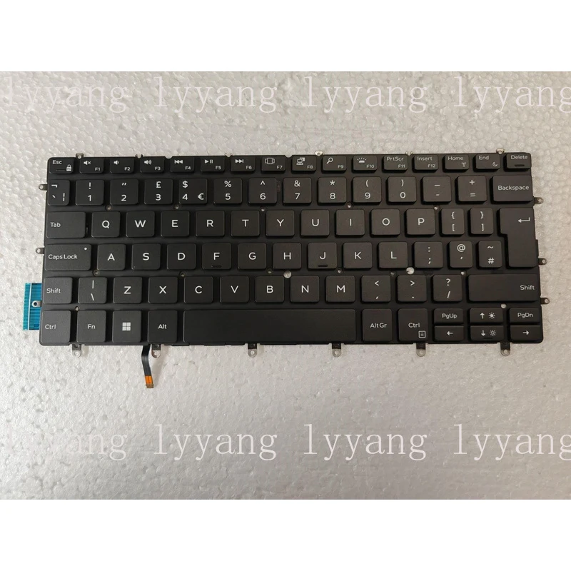 

f NEW FOR Dell XPS 13-9370 9317 9380 9305 7390 P82G UK black backlit keyboard