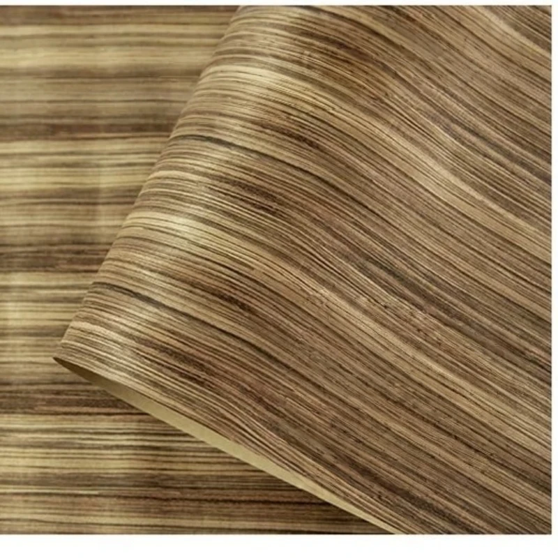 Natural Zebrano Wood Veneer Decorative for Hotel Furniture Cabinet Guitar Resurfaci DIY Decor Wooden Panel
