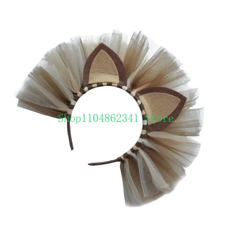 5ASD LION EARS عصابة الرأس بني هالوين إكسسوارات زي COSPLAY COSPLAY للأطفال