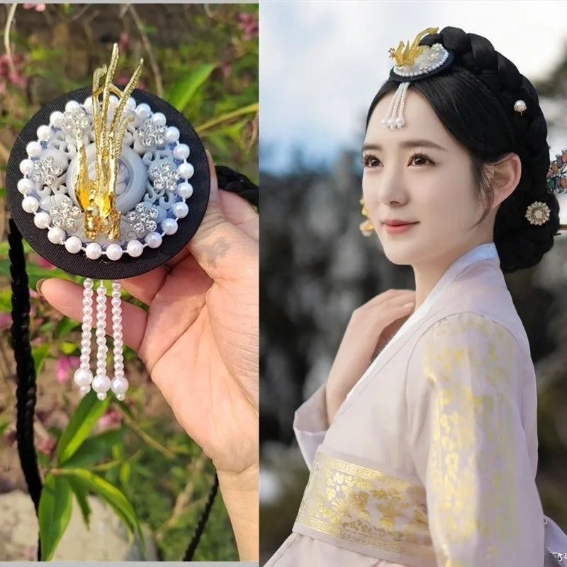 

Hanbok Girls Korean Court Hair Hoop Stage Performance Hairbands Women Korea Traditional Cosplay Retro Hair Accessories