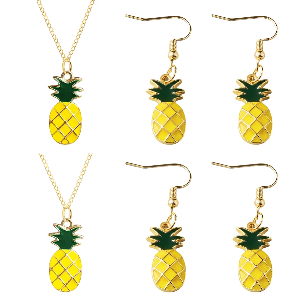 Juego de 2 Joyas con Frutas, Joyería Tropical de Verano, Juego de Collares Boho para Mejores Amigas, Graduación, Navidad, Día de la Madre, San Valentín