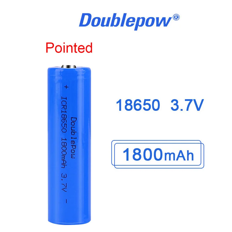 Doublepower 18650 3.7V 1800mAh akumulator litowy wielokrotnego ładowania, latarka, wskaźnik laserowy, pilot zdalnego sterowania, zabawki elektroniczne