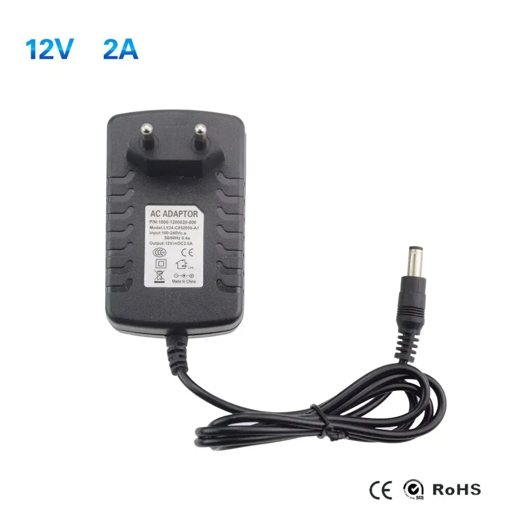 Convertitore trasformatore di alimentazione da 12 Volt AC 100-240V a DC 12 V caricatore sorgente adattatore di alimentazione ue usa DC12V 1A 2A 3A