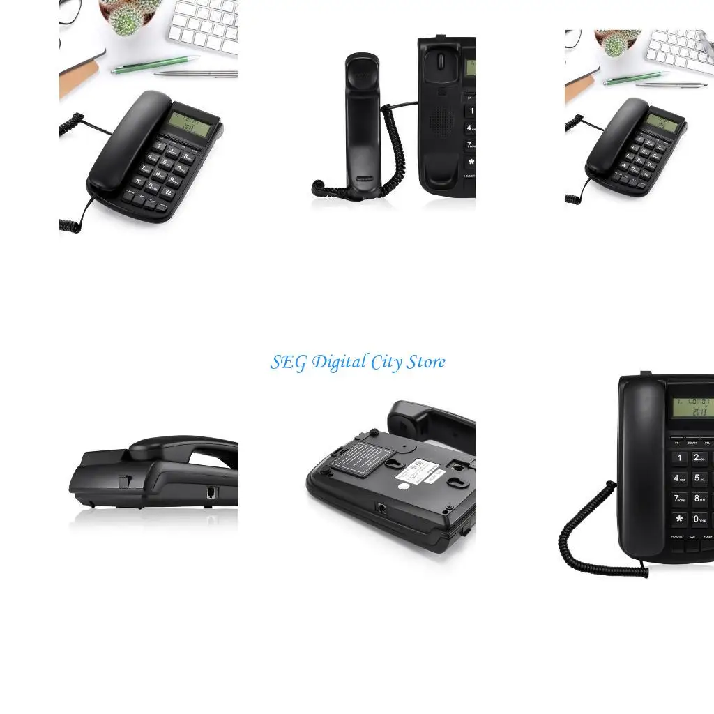 U75B Corded Telephone Landline Telephone Big Button Landline Phones with Caller