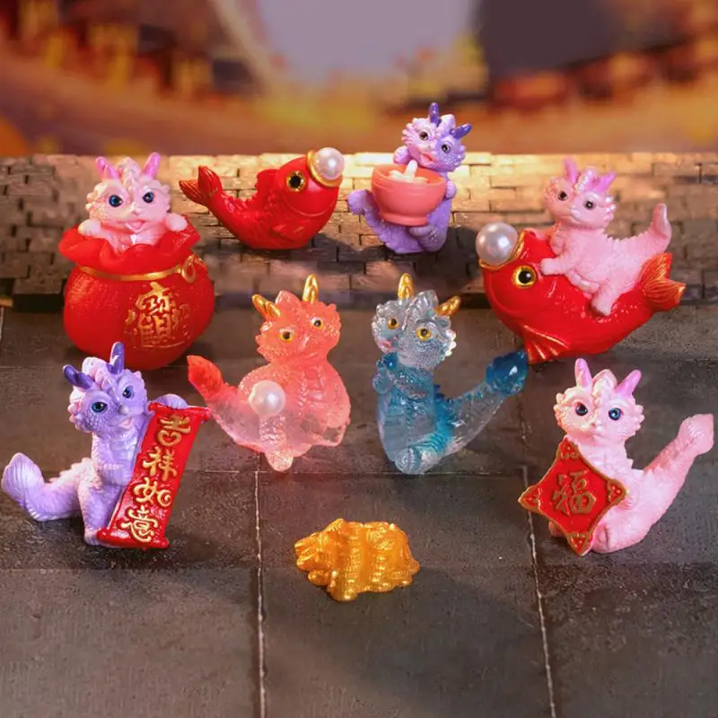 

2025 Year Of The Snake Ornament Cartoon Lucky Snake Figurine Micro Landscape Car Interior Home Decoration New Year Gift