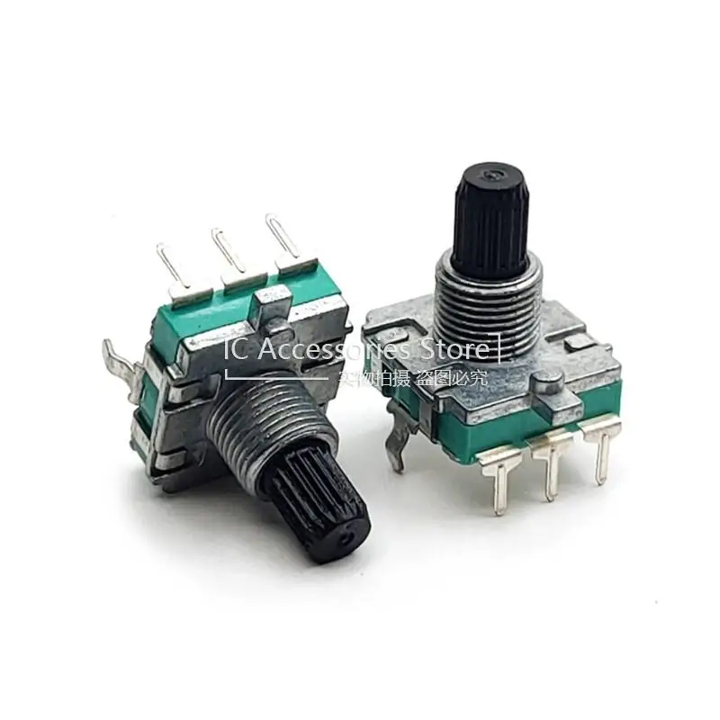 5PCS EC16 Type Encoder Amplifier Audio Volume 24 Positioning 360 Degree Rotary Digital Pulse Potentiometer Flower Shaft 15MM