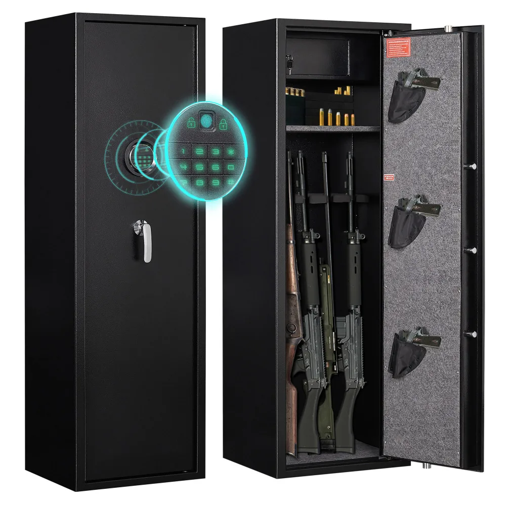 Gun Rifle Safe, Large Unassembled Rifle Safe, Quick Access Gun Cabinets ，Removable Shelf Bullet Rack and Gun Rack